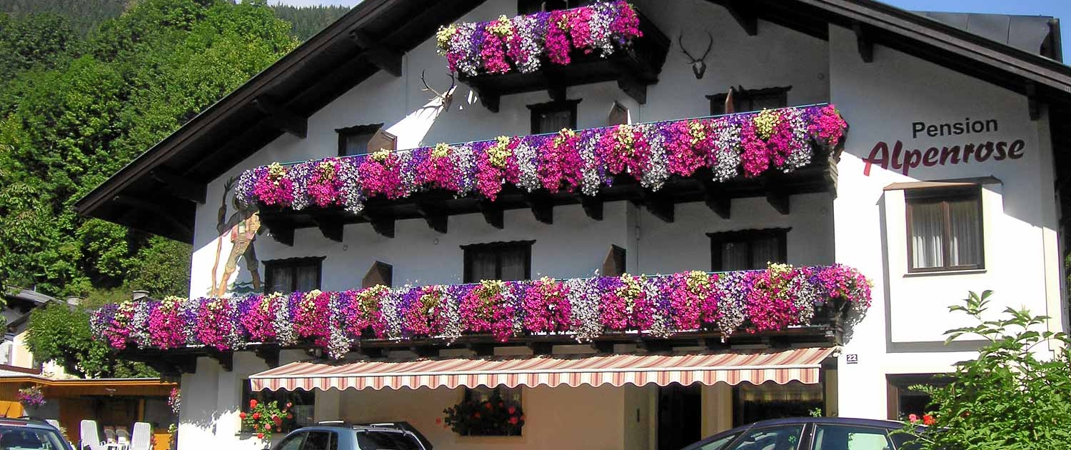 alpenrose-pension-zell-am-see im Sommer